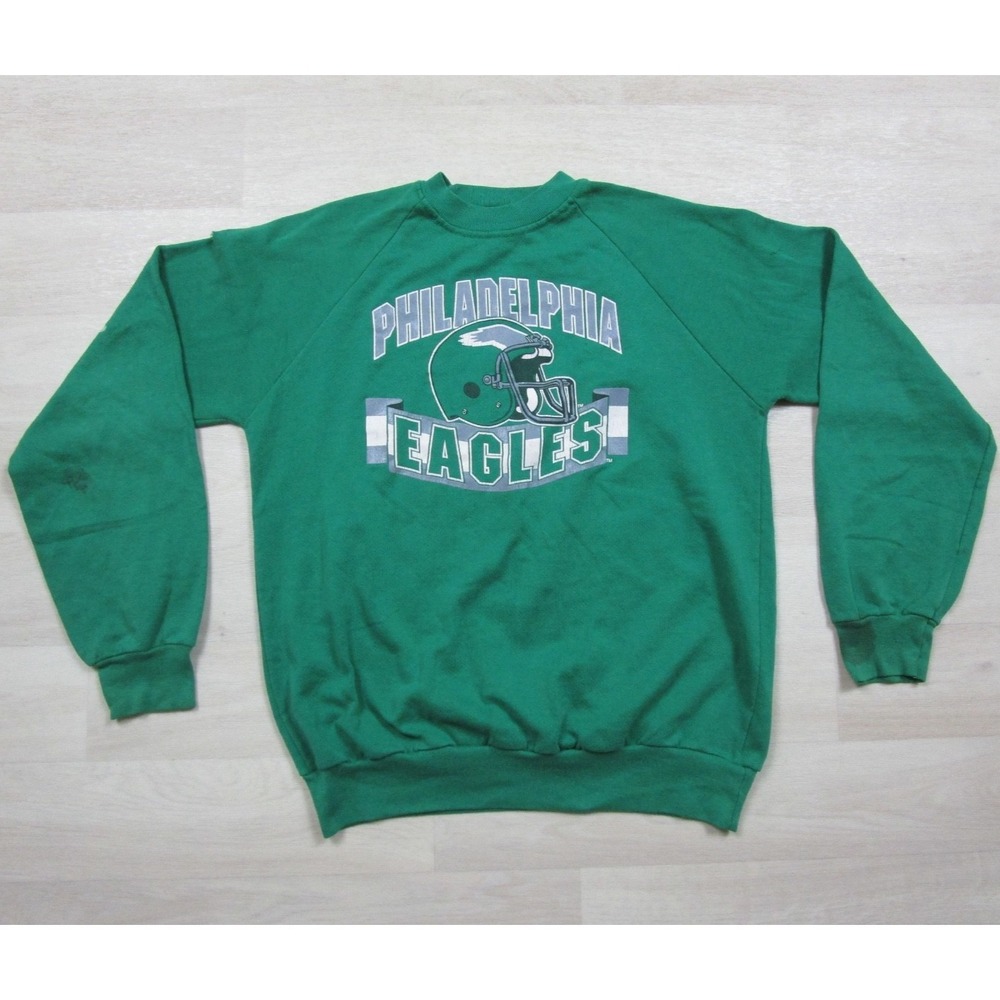Vintage 90s Philadelphia Eagles Crewneck Sweatshirt Youth (XL) NFL Football‎